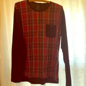 Zara Men’s Elbow Patch Long Sleeve T